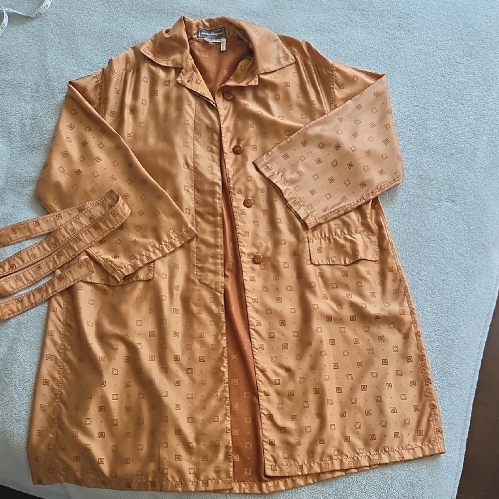 Salvatore Ferragamo Orange Trench Coat